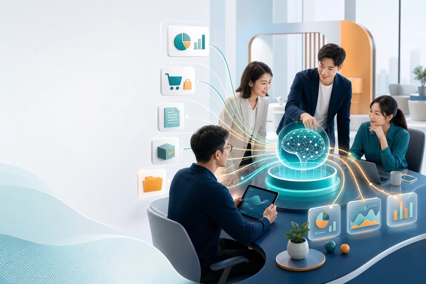 企業團隊將營運資料整合為 AI 即時洞察